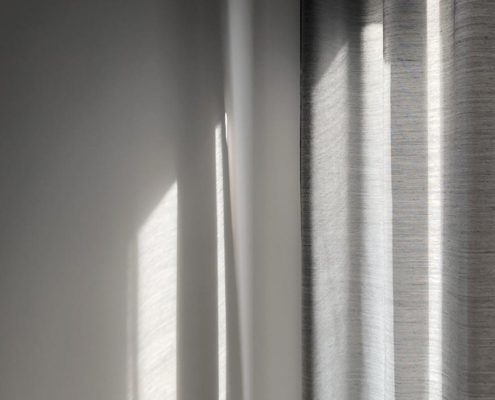 Shadows on curtain