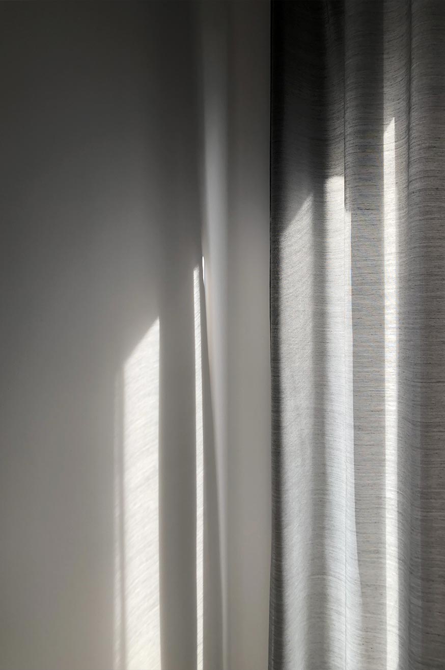 Shadows on curtain