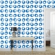 Bright Blue Egg Cups Wallpaper Design on Crisp White Background K109