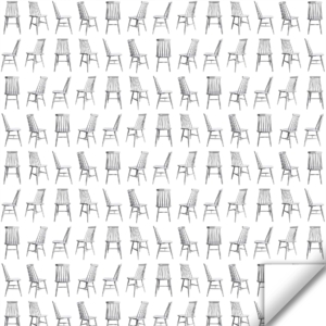 Mid Century Chairs Instagram square Wrapping Paper Mockup 0 white