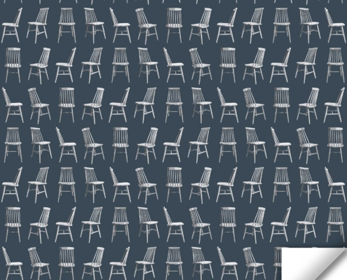 Mid Century Chairs Instagram square Wrapping Paper Mockup 21 mid grey