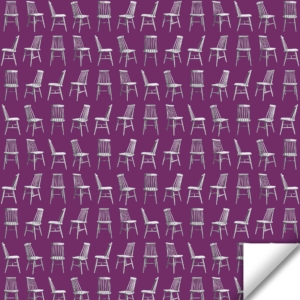 Mid Century Chairs Instagram square Wrapping Paper Mockup 29 purple