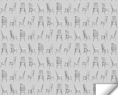 Mid Century Chairs Instagram square Wrapping Paper Mockup 8 light grey