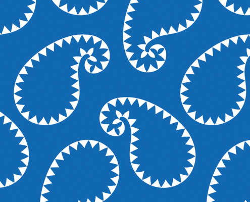 Modern Paisley Pattern Design B109 pattern development