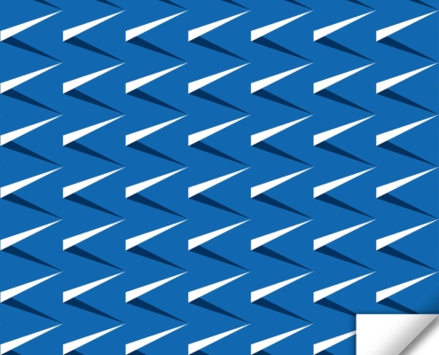 Ouch! Pattern Design 109 white on bright blue