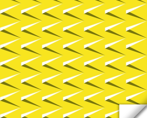 Ouch! Pattern Design 134 white on yellow