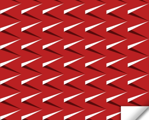 Ouch! Pattern Design 139 white on red