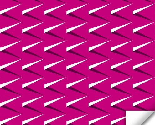 Ouch! Pattern Design 145 white on bright magenta pink