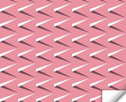 Ouch! Pattern Design 147 white on pale pink