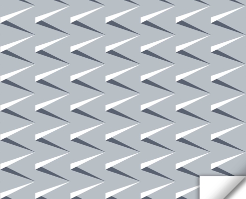 Ouch! Pattern Design 158 white on mid grey