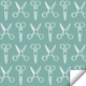 Scissors Pattern Design Wrapping Paper / Gift Wrap F-118-X-116 transparent on teal