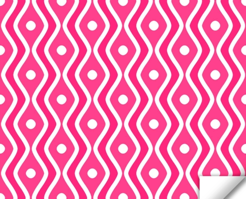 Vibrate Pattern Design E146 white on bright pink