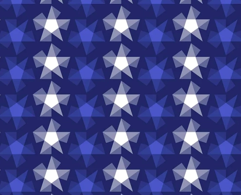 Stripy Stars Pattern Design F-25 x80