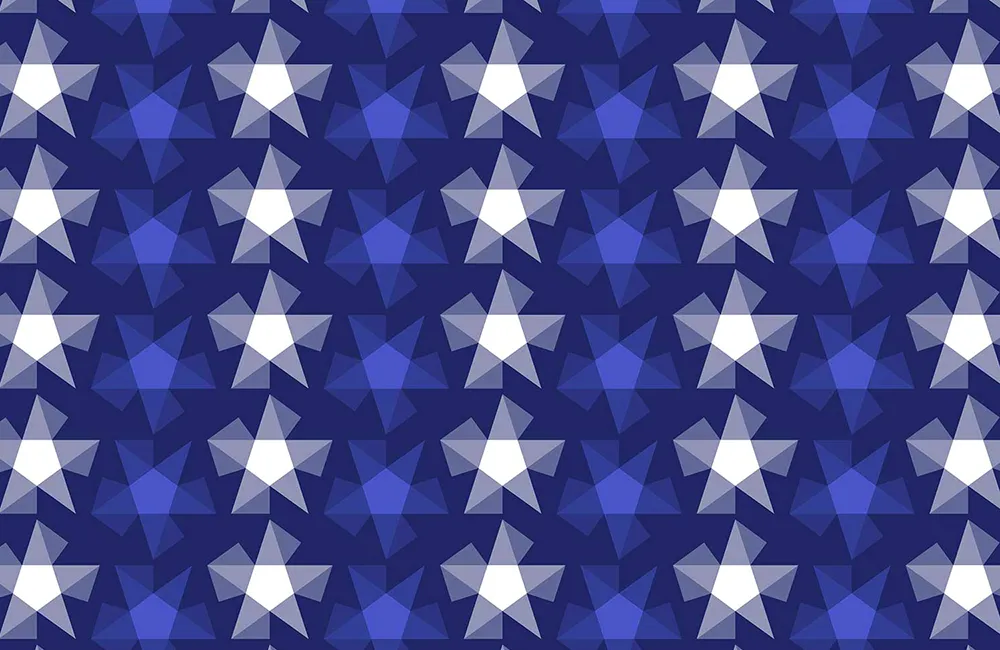 Stripy Stars Pattern Design F-25 x80