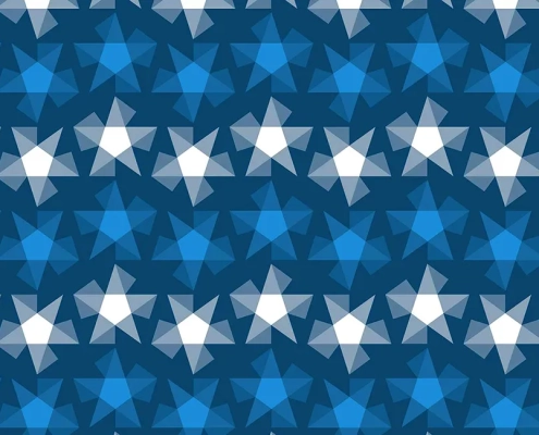 Stripy Stars Pattern Design G-12 x80