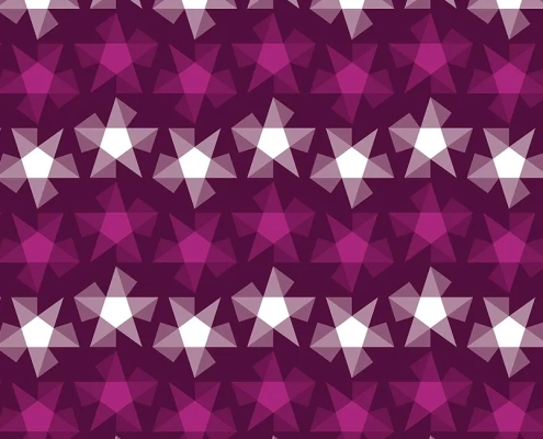 Stripy Stars Pattern Design G-14 x80