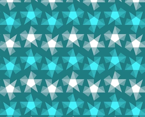 Stripy Stars Pattern Design G-40 x80