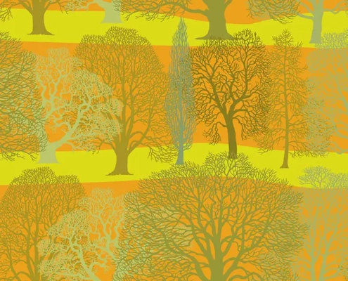 Trees Pattern Design L128-133A-136 x60