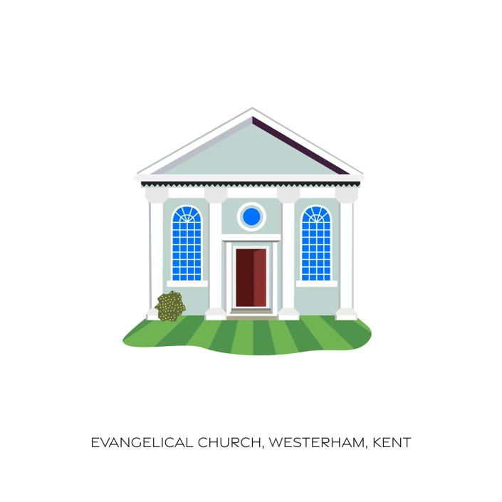 House illustrations -Westerham church
