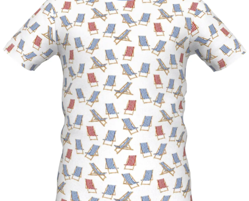 Boys T Shirts Deckchairs cyan collar x70