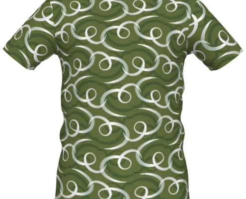 Boys T Shirts Twist Khaki Collar x70