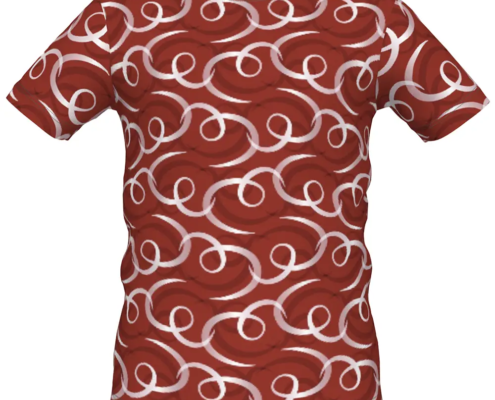 Boys T Shirts Twist Red Collar x70