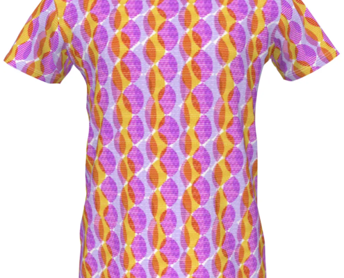 Girls Colourful Twisting Streamers Covered T-Shirt