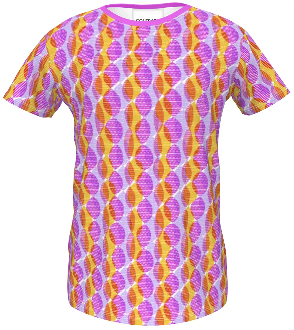 Girls Colourful Twisting Streamers Covered T-Shirt