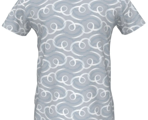 Girls Grey Twist Pattern T-Shirt