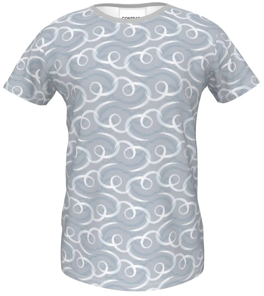 Girls Grey Twist Pattern T-Shirt