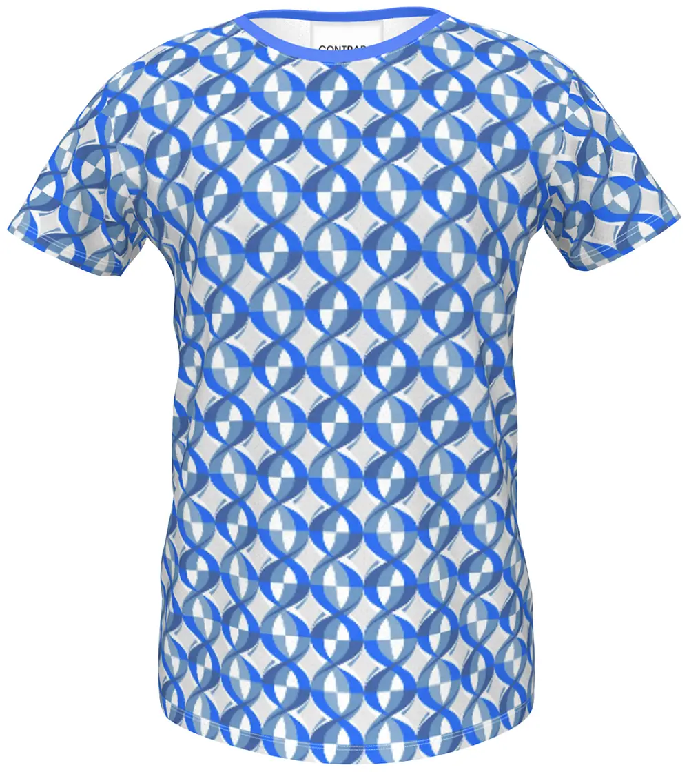 Girls Twister T-Shirt in Blues and Greys