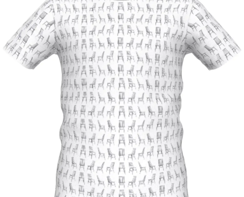 Boys T-Shirts Mid Century Chairs in grey on white