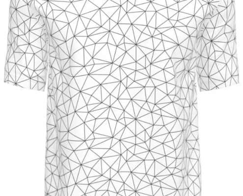 Contrado T-Shirts Facets Black Lines on White