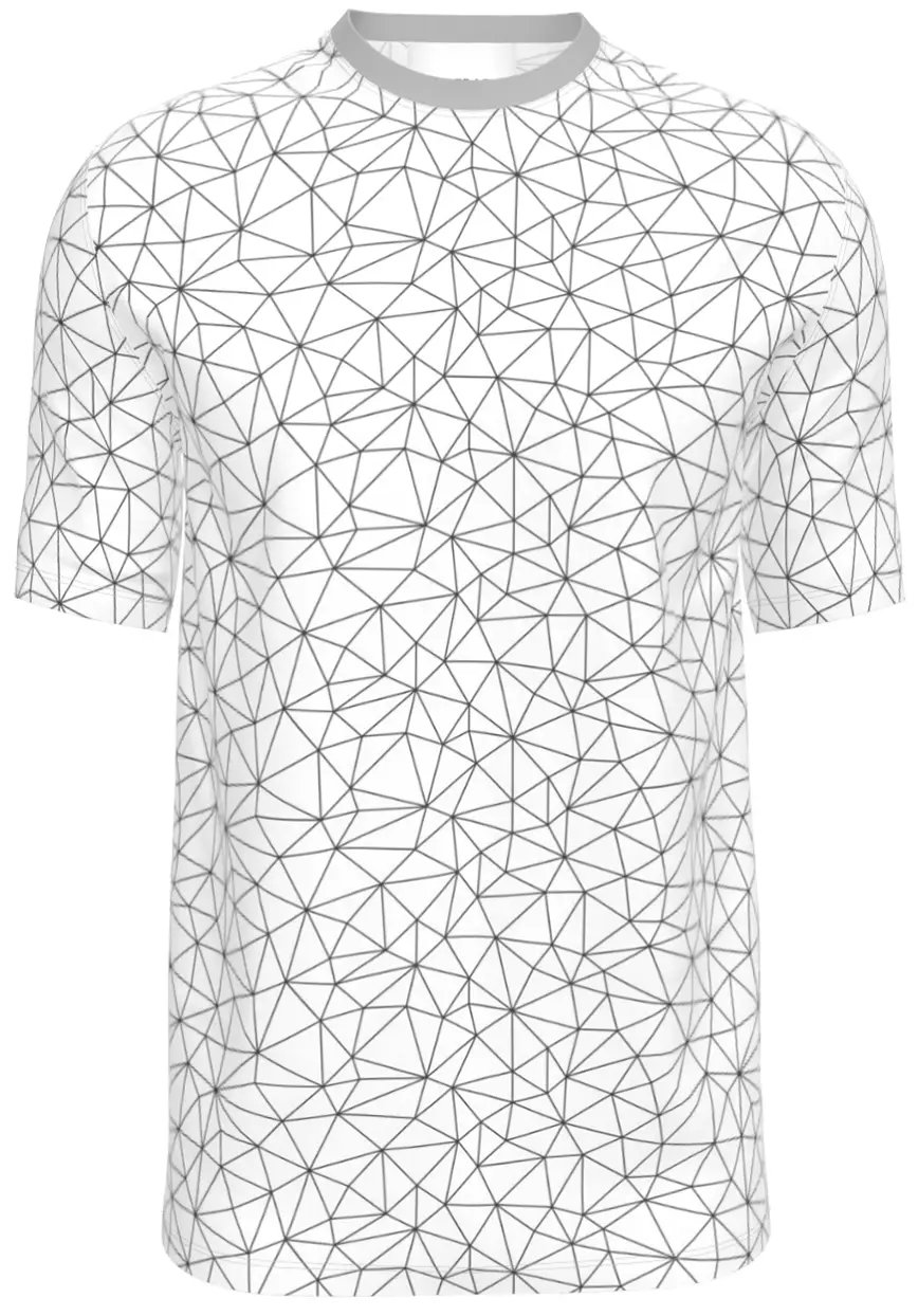 Contrado T-Shirts Facets Black Lines on White