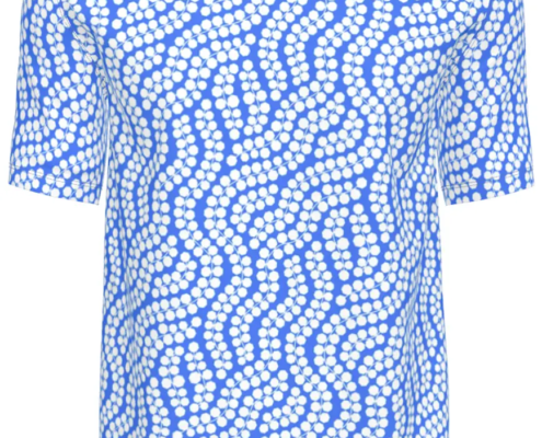 Contrado T-Shirts Foliage White on Blue