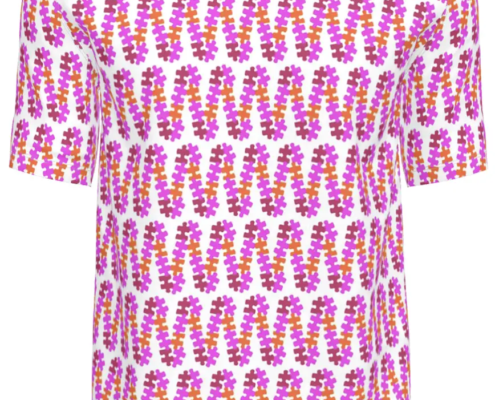 Contrado T-Shirts Jigsaws Red and Pinks