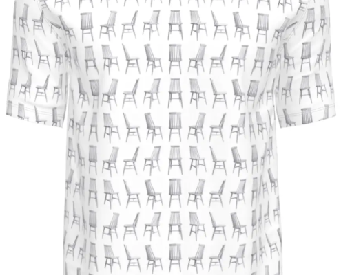Contrado T-Shirts Mid Century Chairs in grey on white