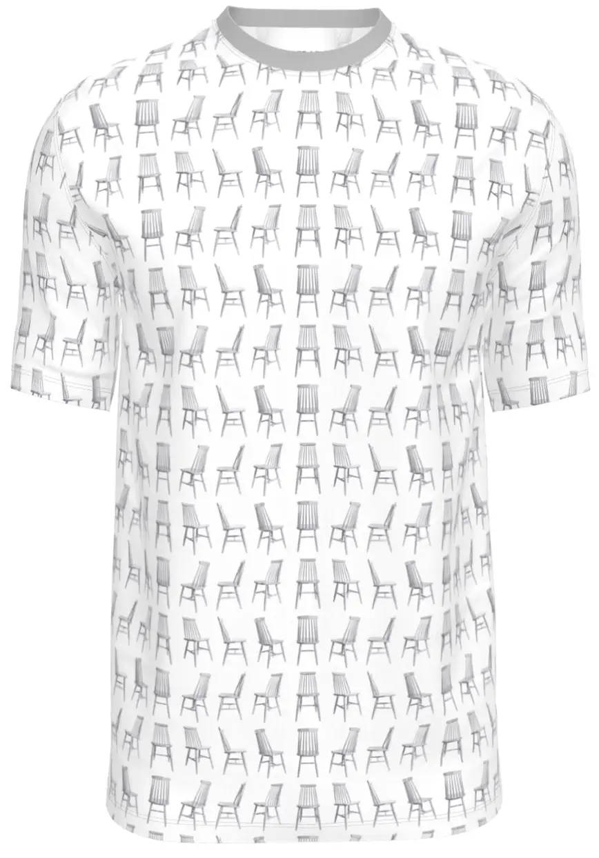 Contrado T-Shirts Mid Century Chairs in grey on white