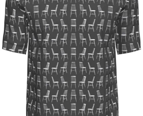 Contrado T-Shirts Mid Century Chairs white on dark grey