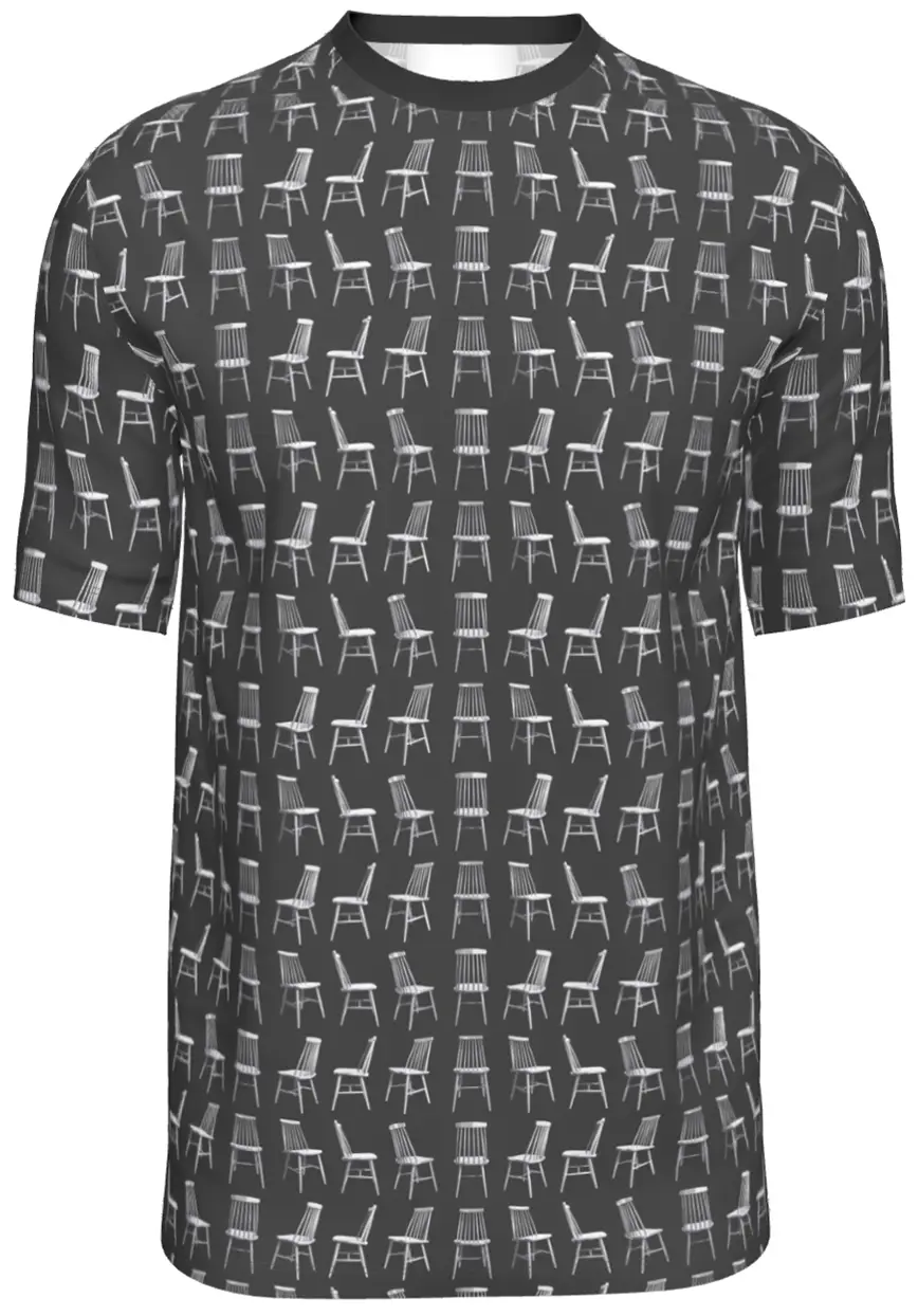 Contrado T-Shirts Mid Century Chairs white on dark grey