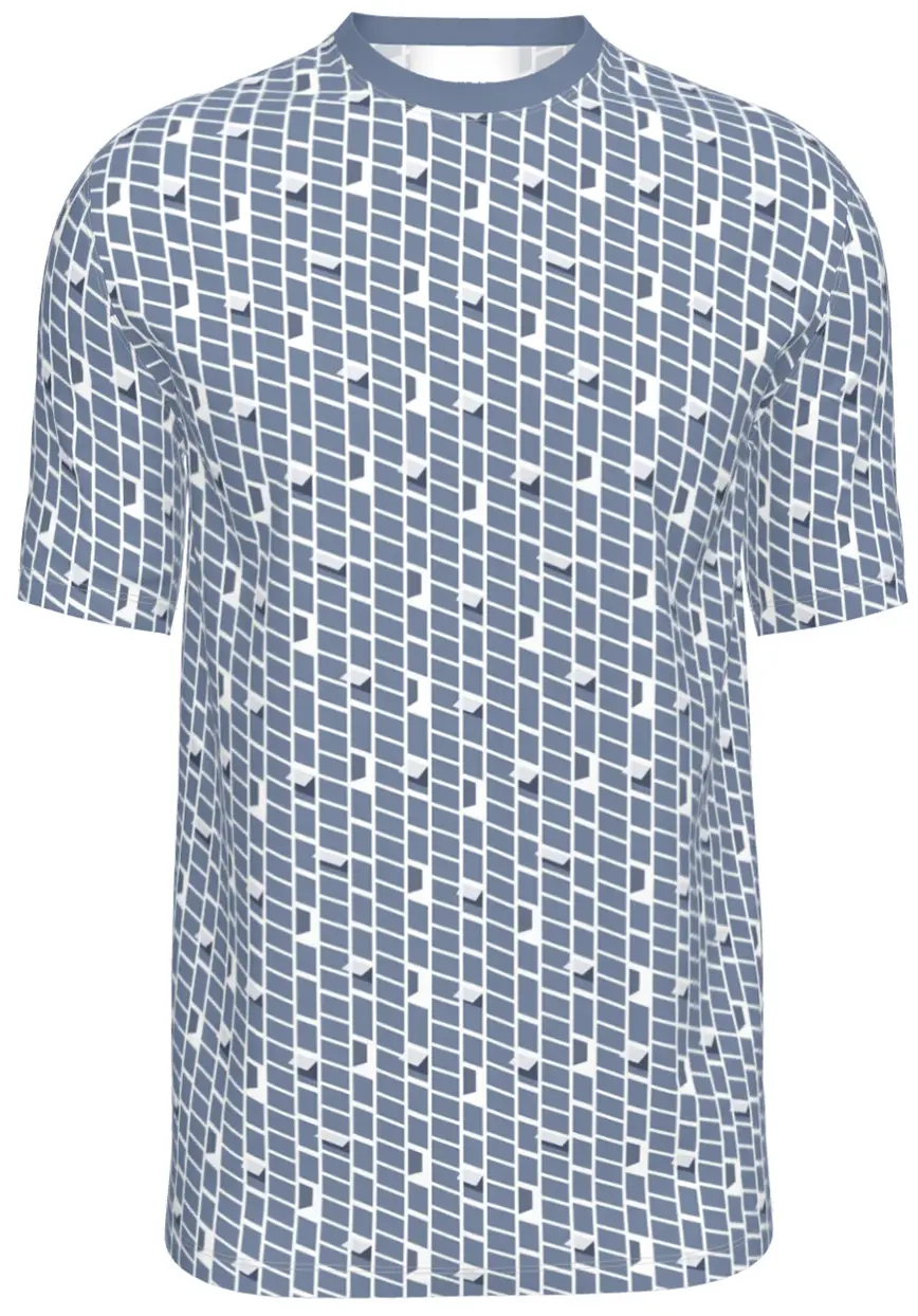 Contrado T-Shirts Windows Blue-Greys on White