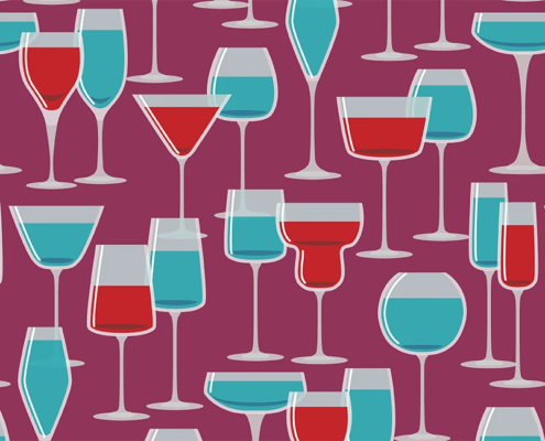 Glasses With Drinks F-144_swatch