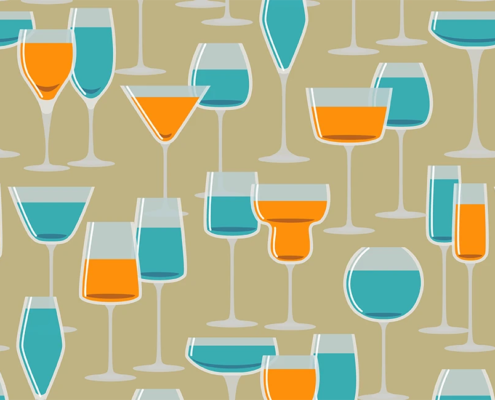 Glasses With Drinks H-163-S_swatch