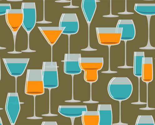 Glasses With Drinks H-163B_swatch