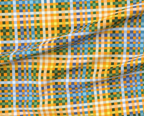 Wiggly Checks J-16-137A-S pattern design by Colin Walton to buy from Spoonflower