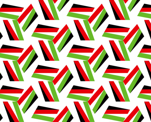 Lattice B18-red green black white_swatch Lattice B18-red green black white_swatch
