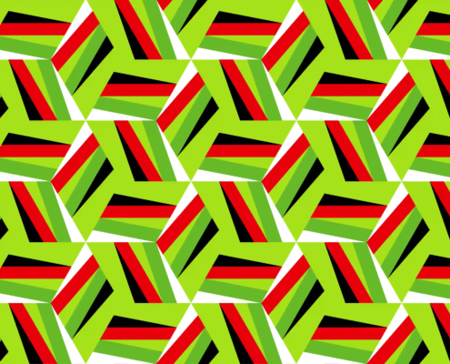 Lattice B19-red green black white_swatch Lattice B19-red green black white_swatch