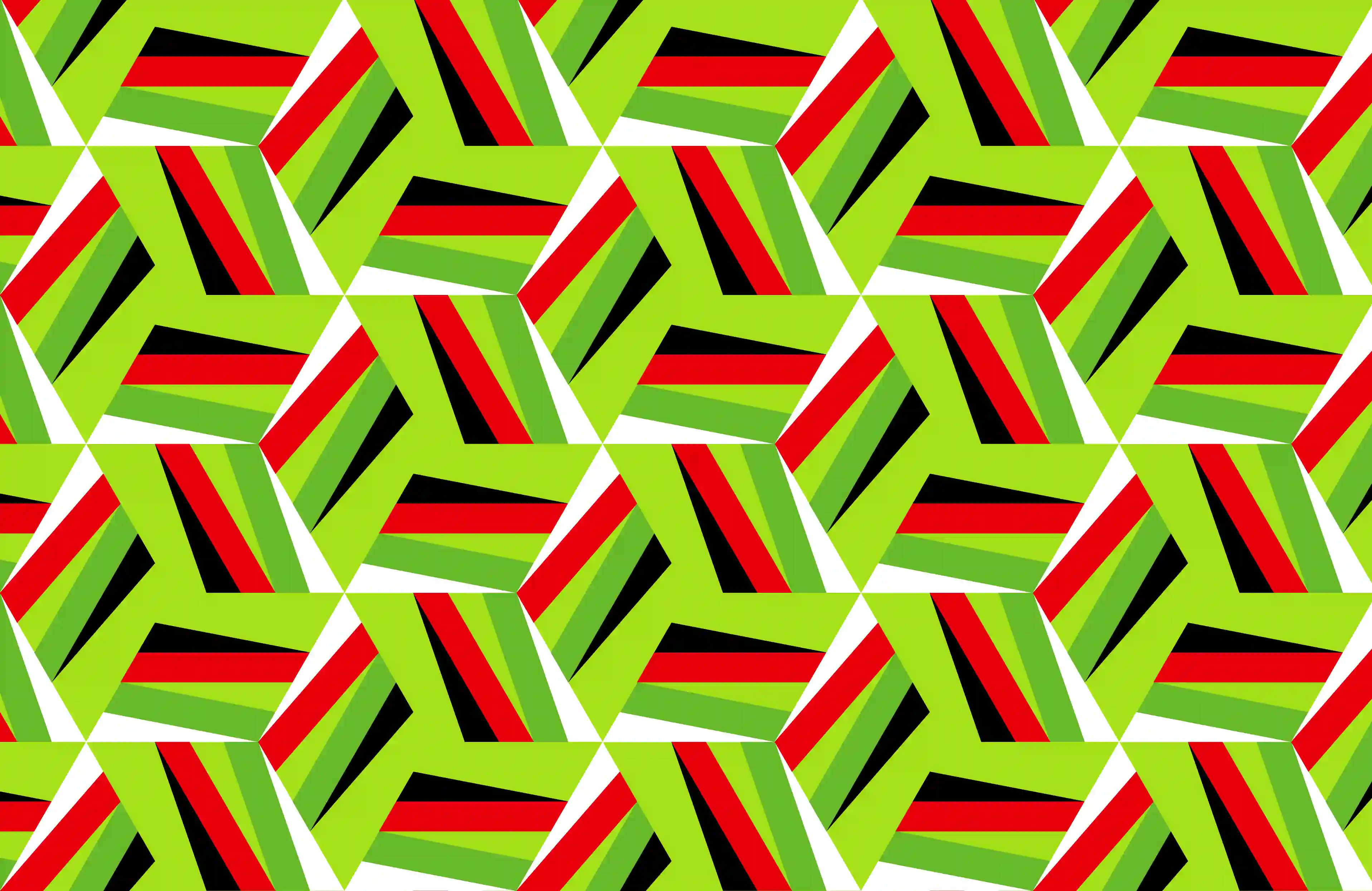 Lattice B19-red green black white_swatch Lattice B19-red green black white_swatch