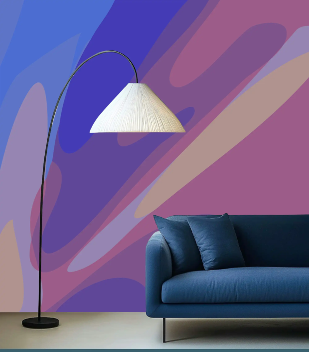 Happywall demo 1 Blue sofa and light Lilac to purples Vegas01 x50