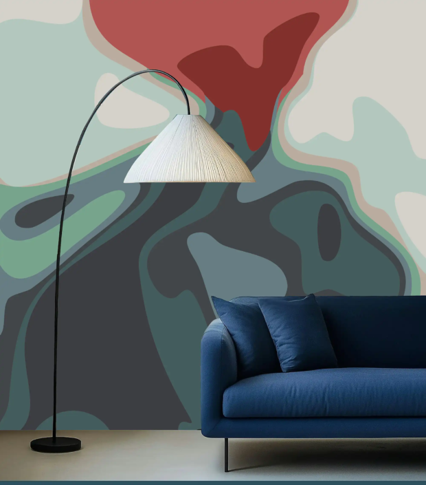 Happywall demo 1 Blue sofa and light reds greys 060330wc212792 x50